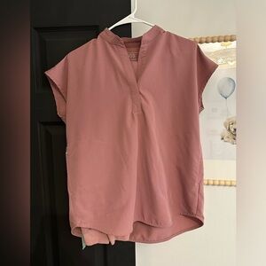 FIGS Women’s SET XXS/XXS/T Dusty Rose Pink Rafaela Scrub Top and joggers